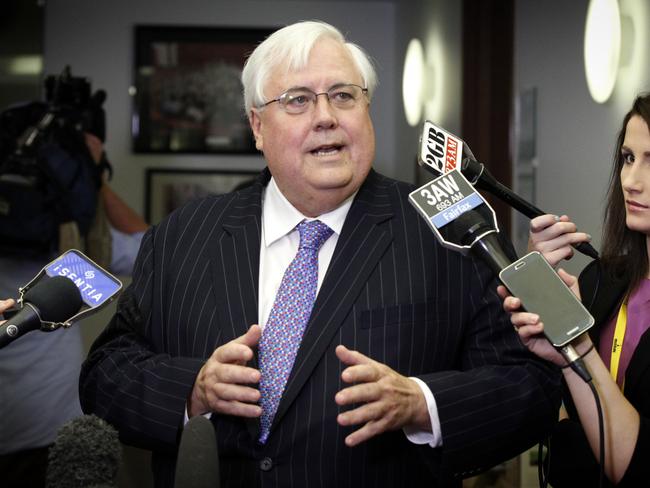 Centre of attention … Clive Palmer.