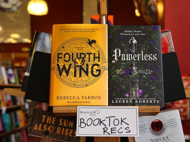 Berkelouw books in Sydney have created BookTok displays in store. Picture: NewsWire/ Gaye Gerard