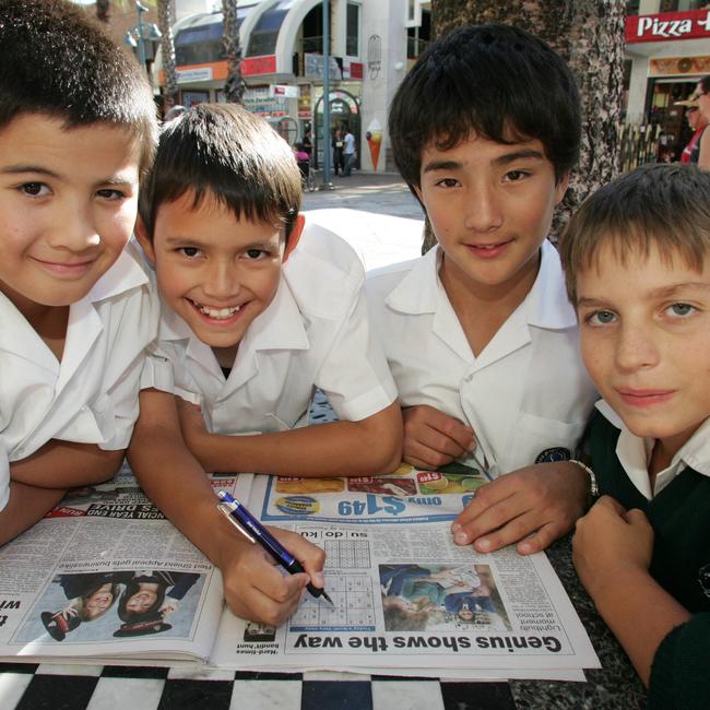 Somerset College students Brendan Baker, Kelvin Finke, Nicholas Beresford and Jonas Muller