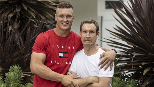 NRL star Jack Wighton with his future brother in-law, V8 Supercars driver Dave Reynolds. Picture: NCA NewsWire / Gary Ramage