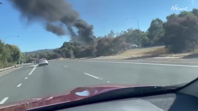 Truck fire on South Eastern Freeway, May 28