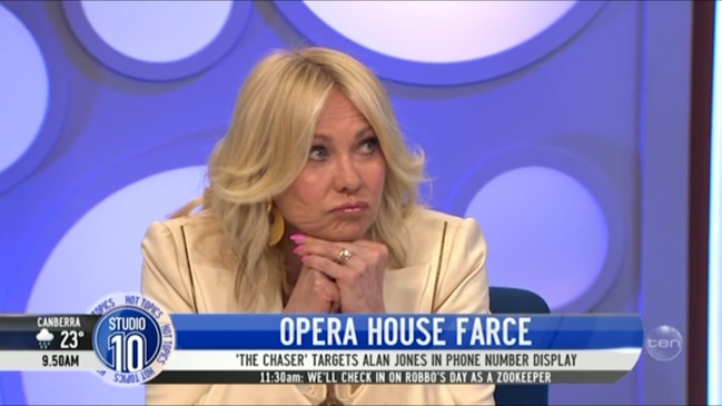  Kerri-Anne Kennerley tears Chaser comedian to shreds (Studio 10)