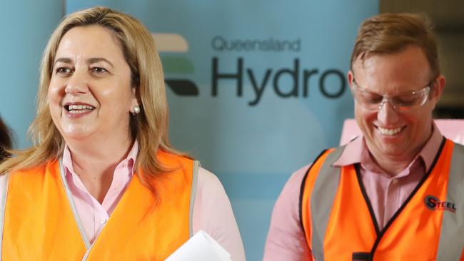 Queensland Premier Annastacia Palaszczuk with Deputy Premier Steven Miles in Mackay.