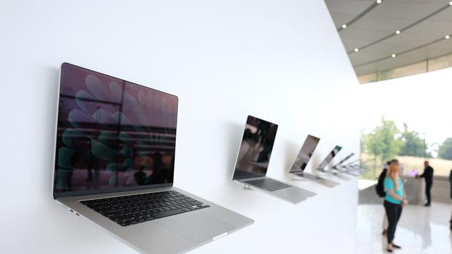 The new Apple 15-inch Macbook Air is displayed during the Apple Worldwide Developers Conference. Picture: Justin Sullivan/Getty Images