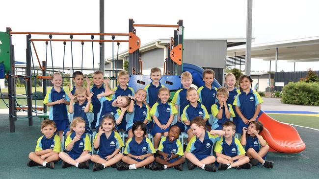 MY FIRST YEAR: Funny faces. Baringa State Primary School Preps. Picture: Patrick Woods.
