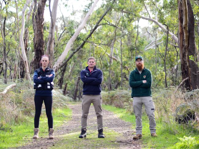 Members of the intra agency and forest management group, Kieran Gosden, Mike Lawson and Aiden Laslett.