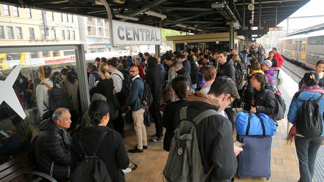 Trains on the airport line were part of the delay. Picture: John Grainger