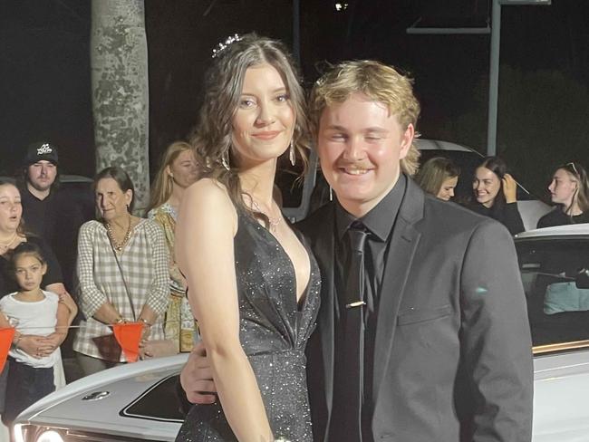 Students on the red carpet of the 2023 Xavier College School Formal at the Hervey Bay Boat Club