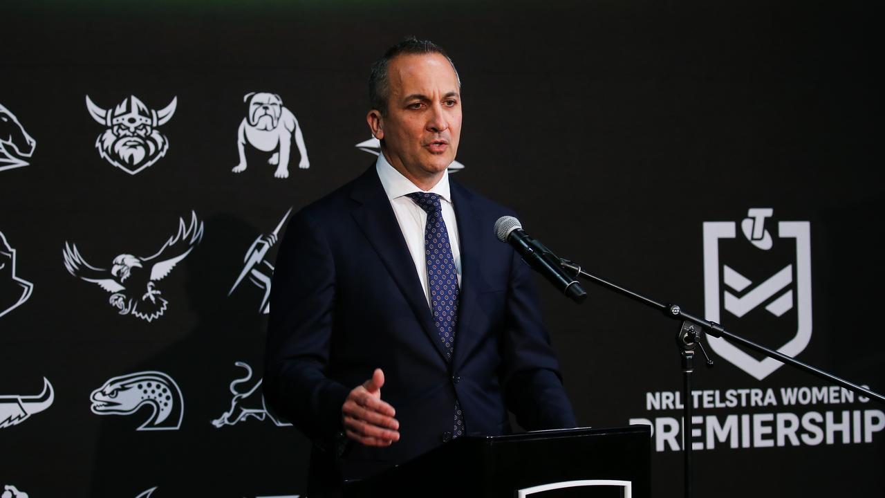 NRL CEO Andrew Abdo said the league was expecting the Queensland Government’s decision. Picture: NCA Newswire/Gaye Gerard