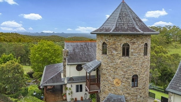 The French-inspired château and tower called La Tour Tzani is located at 200 Ocean View Rd, Ocean View, in the Sunshine Coast hinterland and being sold by Ray White Wamuran sales agent Sean Owens for $2,999,999.