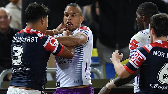Mitchell vs Chambers was of one of the season’s highlights. (AAP Image/Joel Carrett)