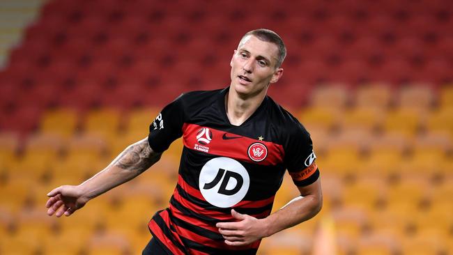 Mitch Duke is happy to have returned to the Wanderers. Picture: AAP Image/Dan Peled