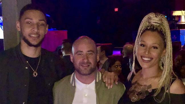 Ben Simmons, Sean Tribe and Olivia Simmons together. Picture: Twitter