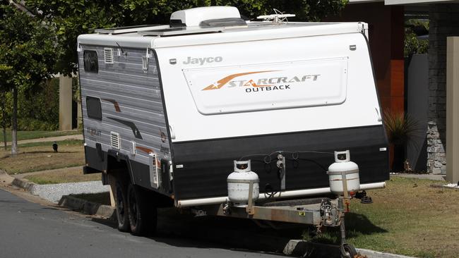 Boats and caravans parked in West Burleigh and Miami suburbs. Picture: Tertius Pickard