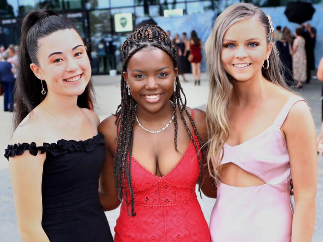 News pic at Belmont High 2020 GraduationGraduates Yvette Pearce, Lulu Sinamai and Chelsea Aylmer picture: Glenn Ferguson