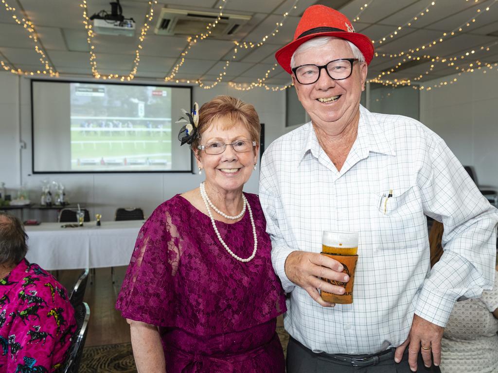 Sandy and John Beresford at the Melbourne Cup luncheon at Club Toowoomba, Tuesday, November 1, 2022. Picture: Kevin Farmer