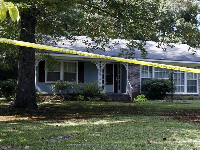 Police crime scene tape surrounds the residence of two Catholic nuns who worked as nurses and helped the poor in rural Mississippi, and were found slain in their Durant, Mississippi. Picture: AP