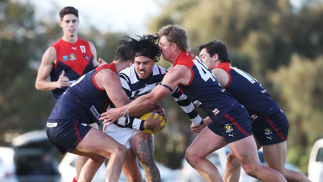 Bombers coach Allen Christensen will also play on Saturday after making his return in the loss against Launceston. Picture: Nikki Davis-Jones