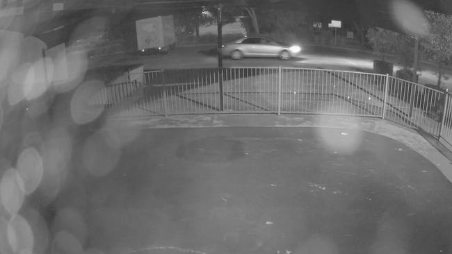 CCTV shows the car pulling up next to the trailer in the Kingsway Church car park.