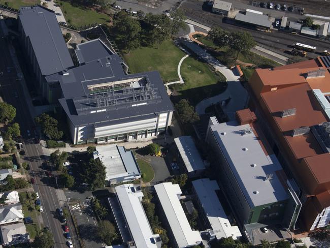 Aerial view of Princess Alexandra Hospital, Pharmacy Australia Centre of Excellence and Translational Research Institute. Photo: University of Queensland.