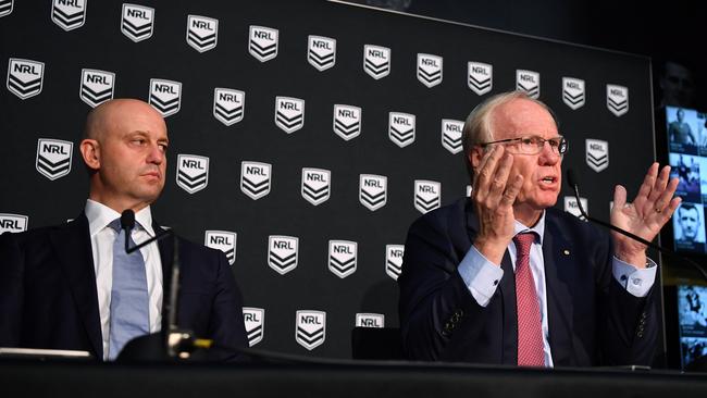 Beattie and Greenberg talked a big game at last week’s press conference. AAP Image/Joel Carrett.