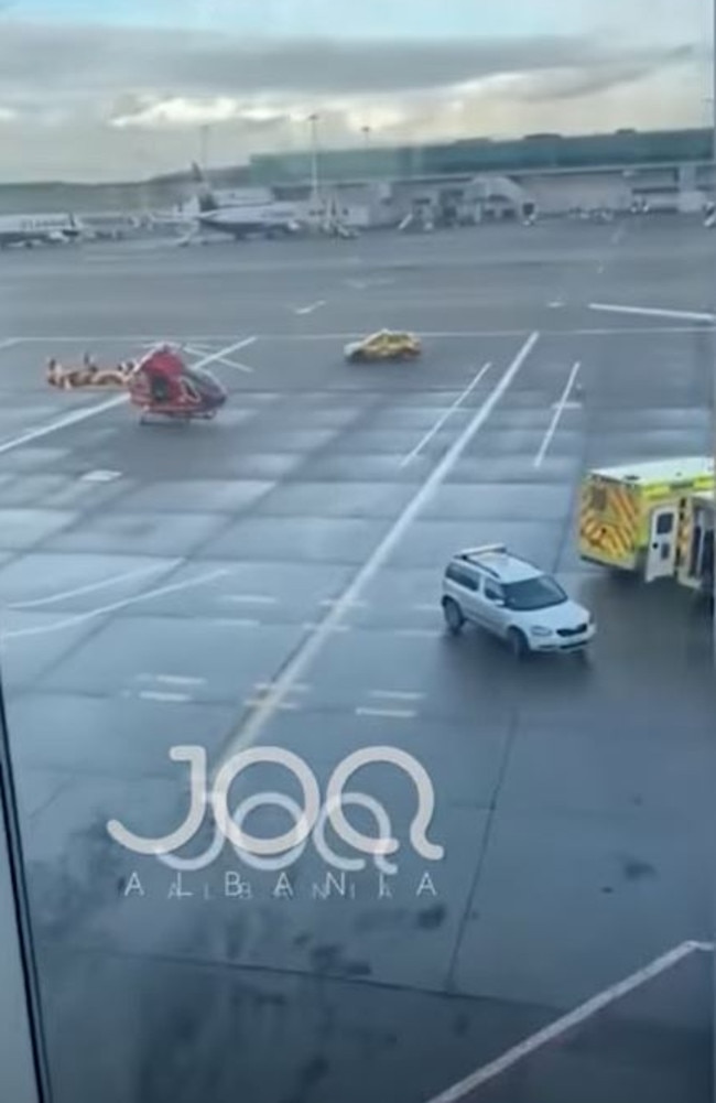 The Air Albania crew member suddenly fainted and after 10 minutes, ‘there was no pulse’. Picture: JOQ Albania