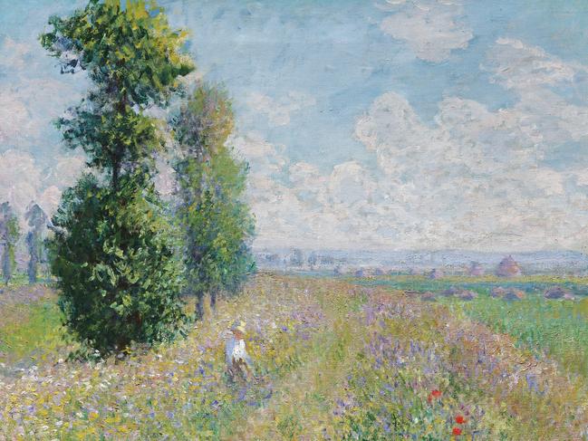 Meadow with Poplars is one of 16 Claude Monet works in the exhibition.