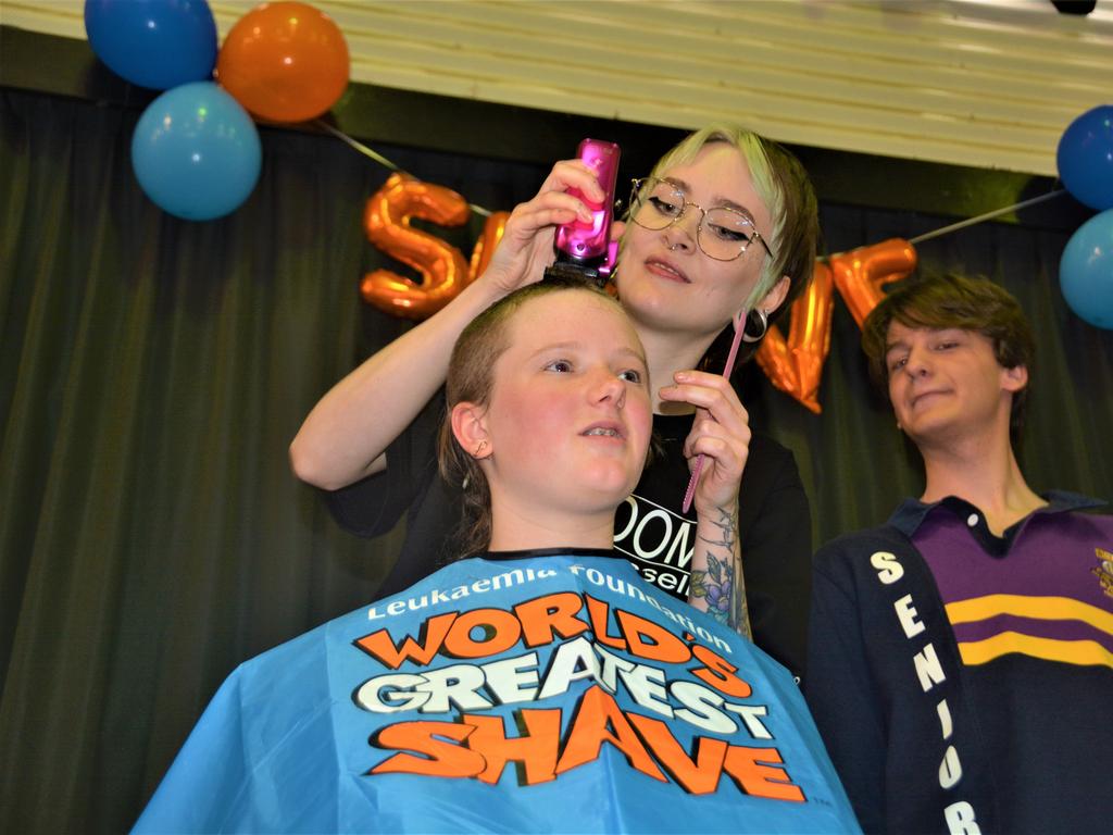 At the St Joseph's College 2023 World's Greatest Shave event is Picture: Rhylea Millar