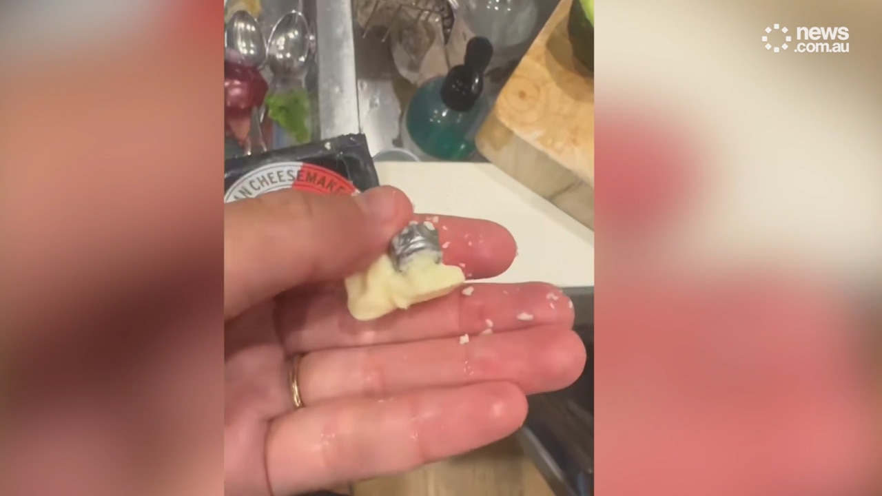 Woman's chilling discovery in block of cheese