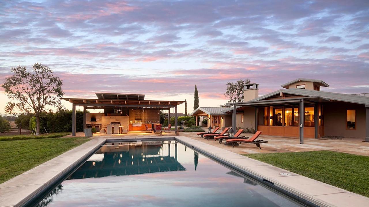 The expansive pool at her California property. Picture: Village Properties