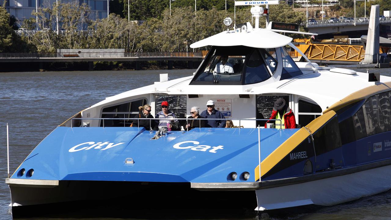 Public transport across the state, including the popular CityCat services, will cost just 50c a fare. Picture: NewsWire/ Tertius Pickard