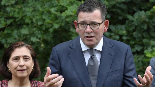 Victorian Premier Daniel Andrews and Minister for Climate Action Lily D’Ambrosio. Picture: NCA NewsWire / David Crosling