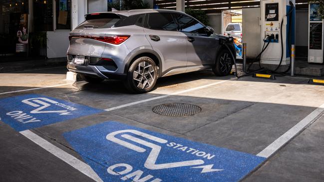 You can download apps to find the location of EV charging stations near you. Picture: Getty Images