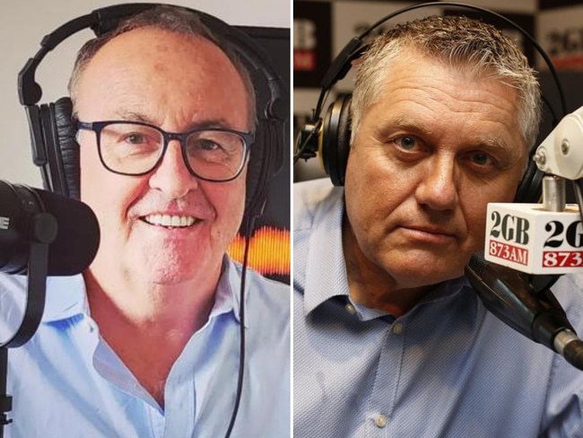 Split art for Chris Smith and Ray Hadley