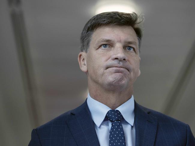 CANBERRA, AUSTRALIA-NCA NewsWire Photos 30 NOVEMBER 2020: Angus Taylor, Minister for Energy and Emissions Reduction doing the rounds at the TV networks at Parliament House in Canberra.Picture: NCA NewsWire / Gary Ramage