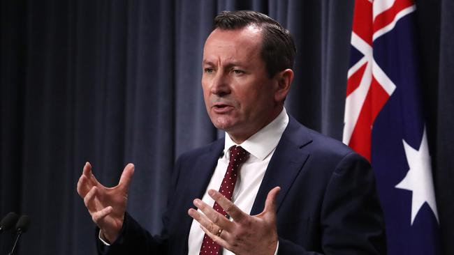 Western Australia Premier Mark McGowan: ‘I realise there’s this grand conspiracy theory being created, but there are no conflicts.’ Picture: Colin Murty