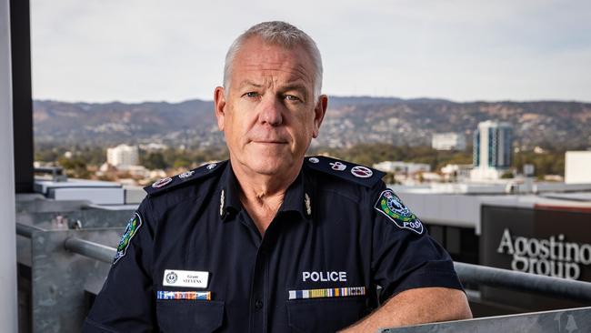 South Australia Police Commissioner Grant Stevens speaks about challenges for frontline officers. Picture: Tom Huntley