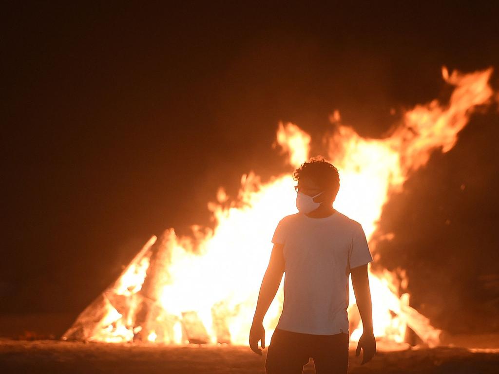 A cremation ground in Allahabad. Picture: Sanjay Kanojia/AFP