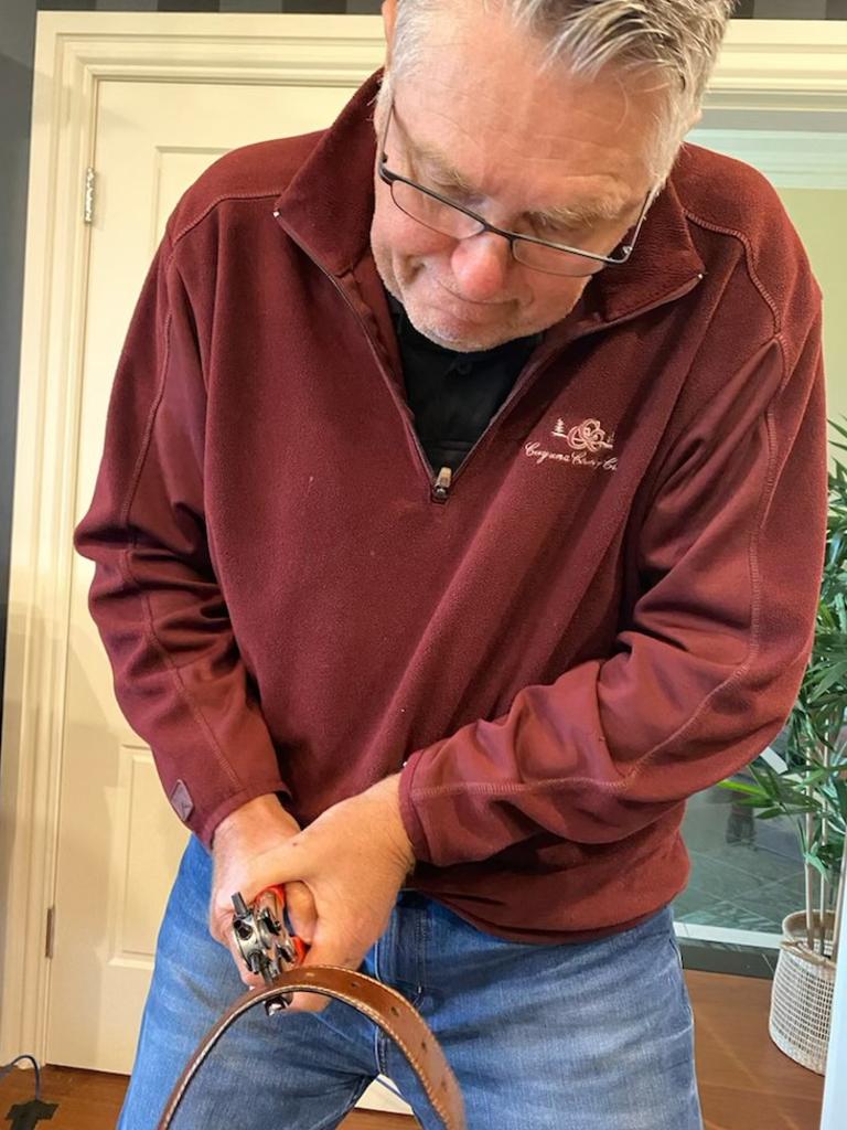 Ray Hadley adds a new hole in his belt.