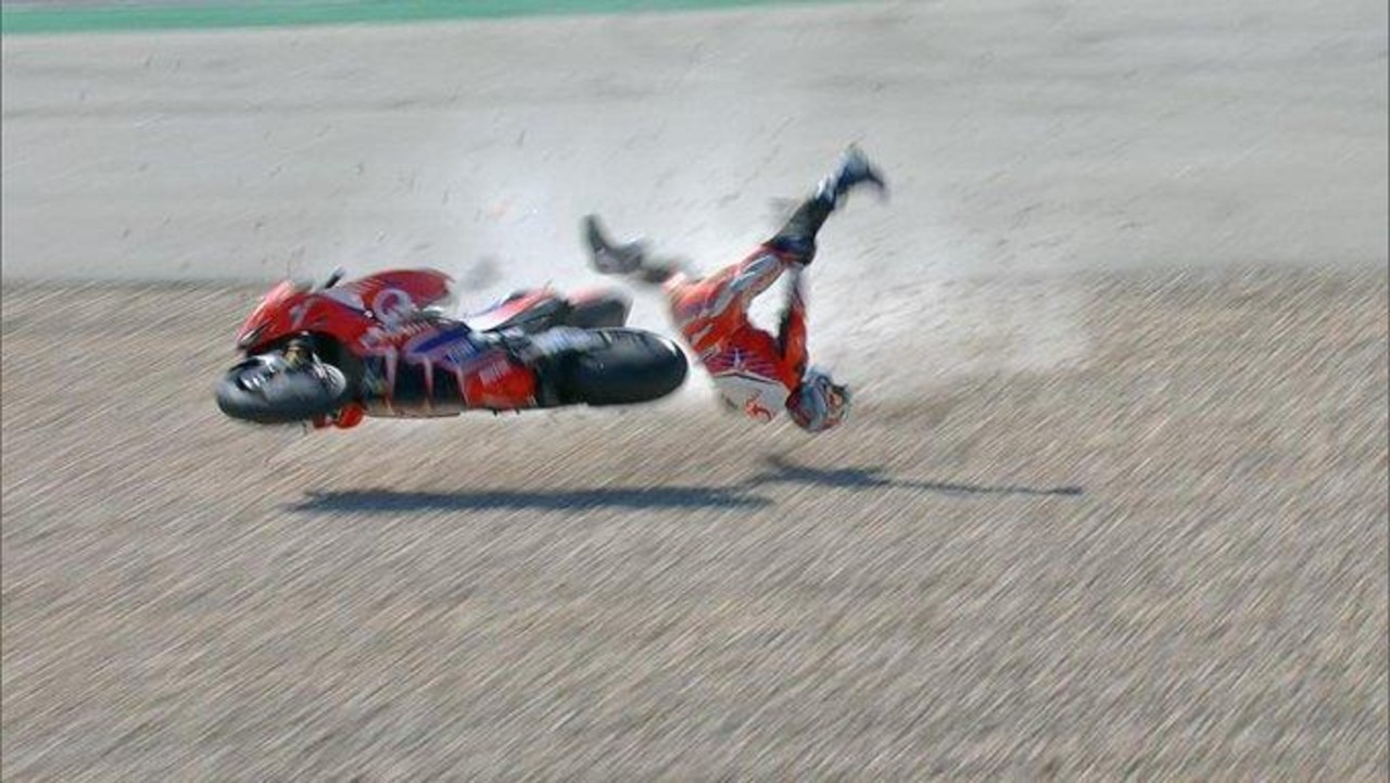 Jorge Martin copped a horror MotoGP crash.