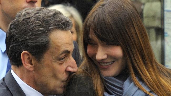 Nicolas Sarkozy and Carla Bruni in Paris in 2012.