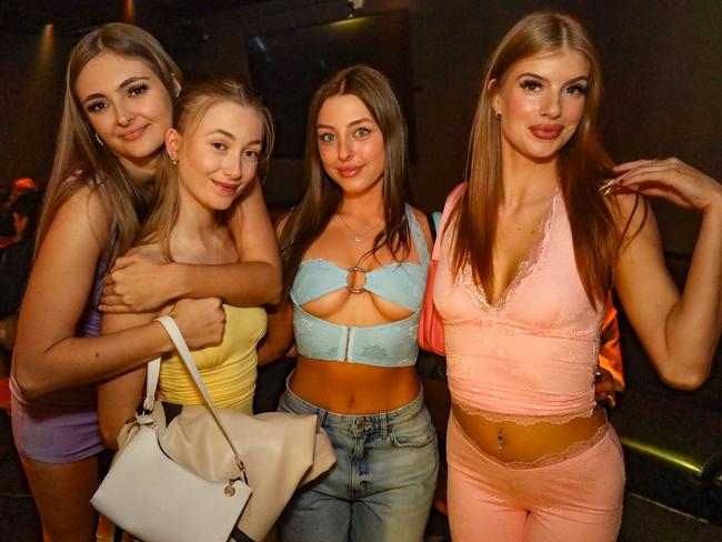 Summer Wiley, Jade Wiley, Shenay MacDonald and Leilani Somers at Cocktails Night Club. Picture: Kitt O'Halloran