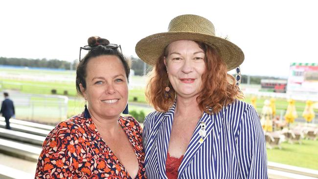 Jodie Moore and Tania Cowley at the Noosa Cup Race Day. Picture: Patrick Woods.