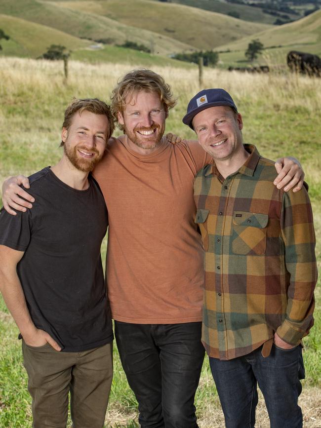 Angus, Rhett and Aidan McLaren. Picture: Zoe Phillips