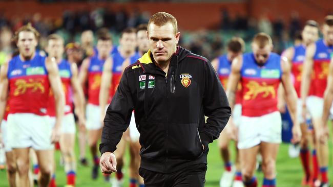 Brisbane coach Justin Leppitsch is no guarantee to hold onto his job. Picture: Getty Images