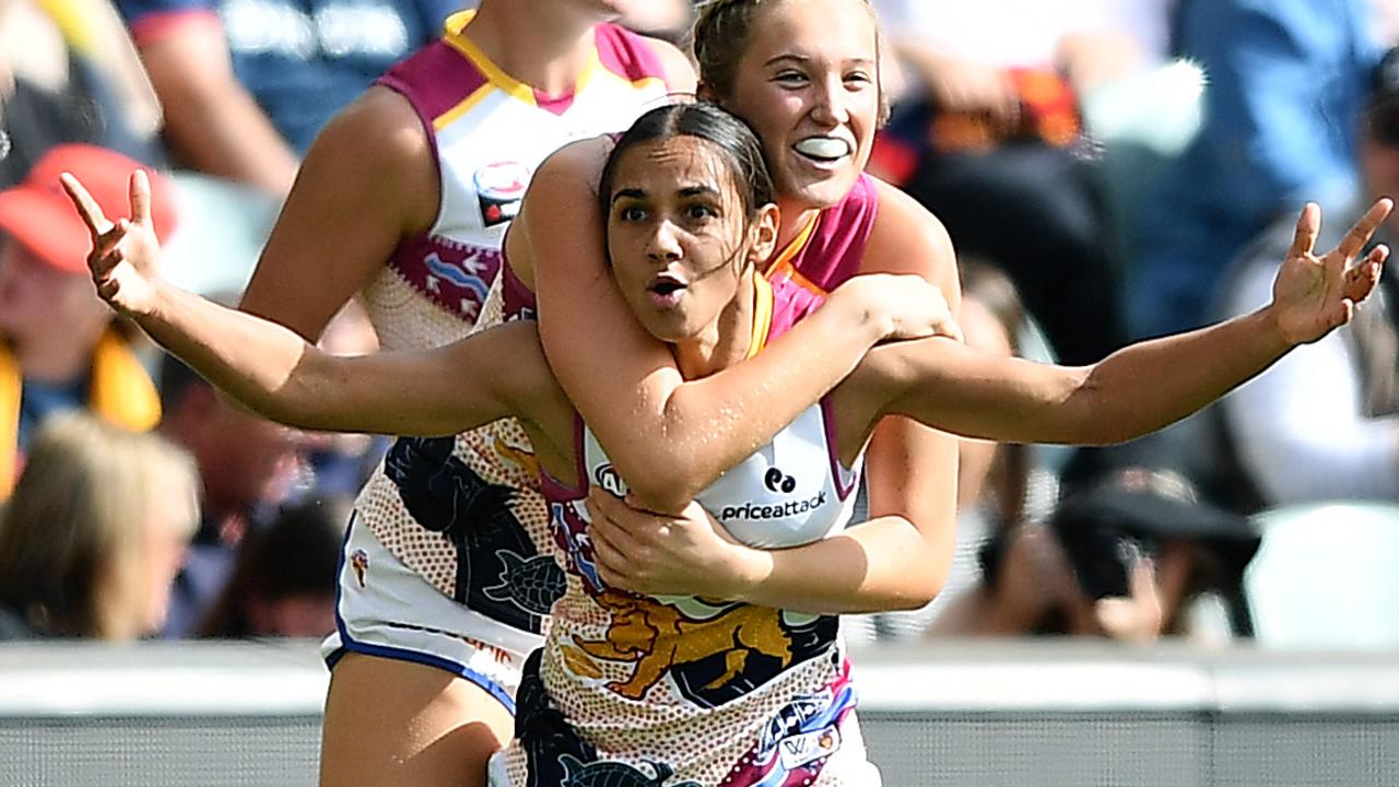 Courtney Hodder’s Brisbane Lions won the AFLW flag. Picture: Mark Brake