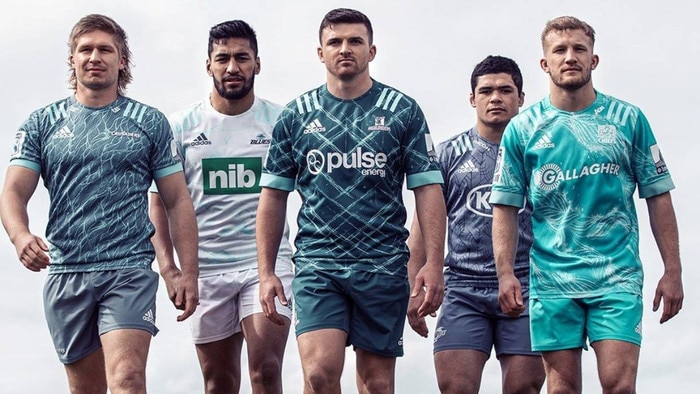 The controversial adidas alternate jerseys for NZ Super Rugby teams.