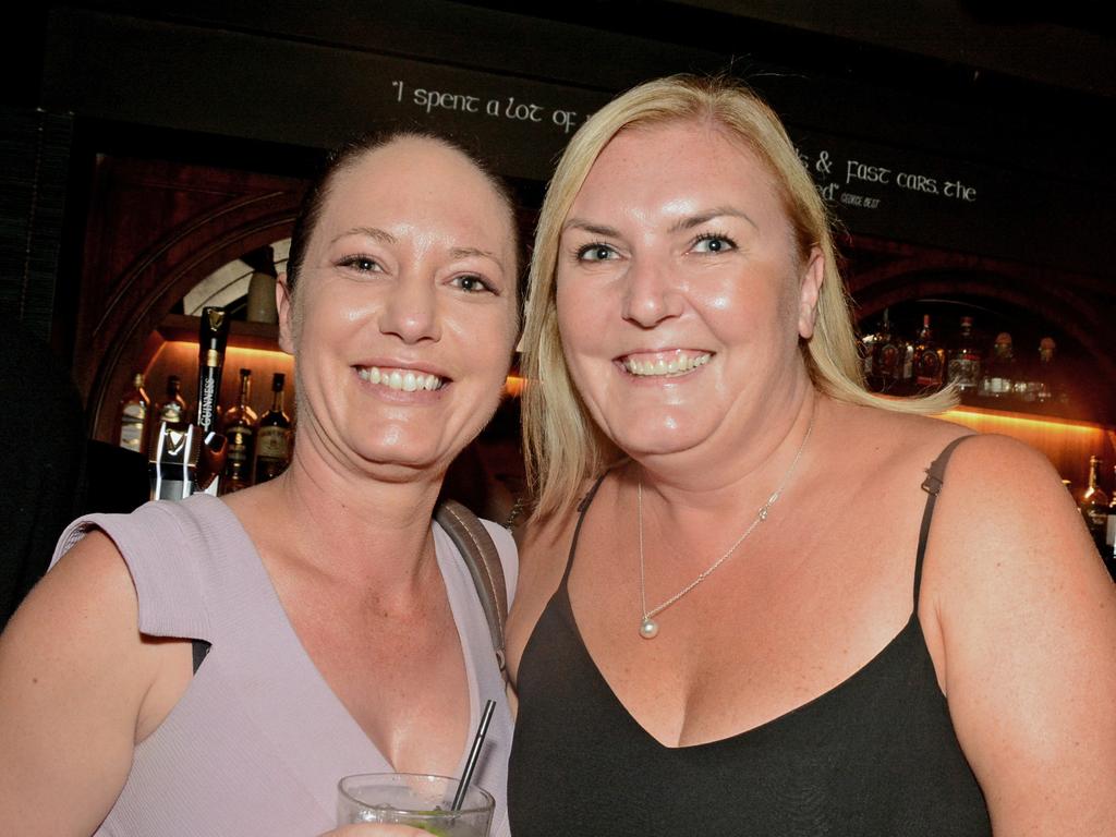 Renae Barrett and Lynn Heanen at opening of Finn McCool's in Surfers Paradise. Picture: Regina King.