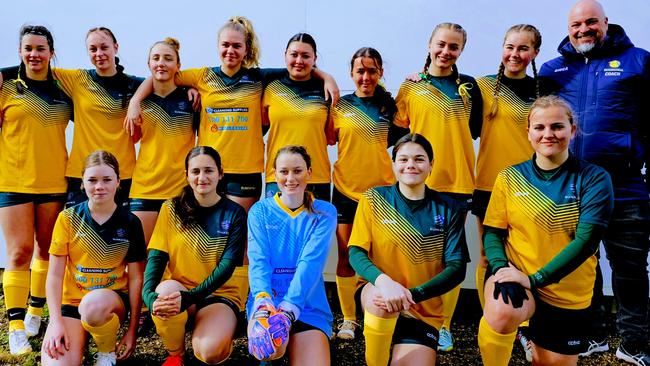 The under-18 girls team who competed last year in Ballarat. Picture: Football Federation Sunraysia.