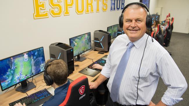 Bond University Vice Chancellor and President, Tim Brailsford at the new eSports Hub.